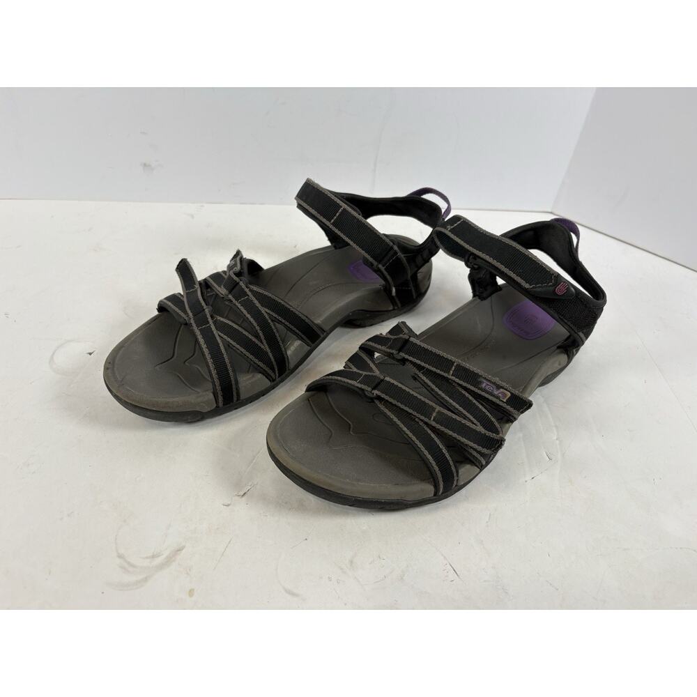 Teva Strappy Sport Sandals Womens Size 10 Black Hiking Trail Outdoor